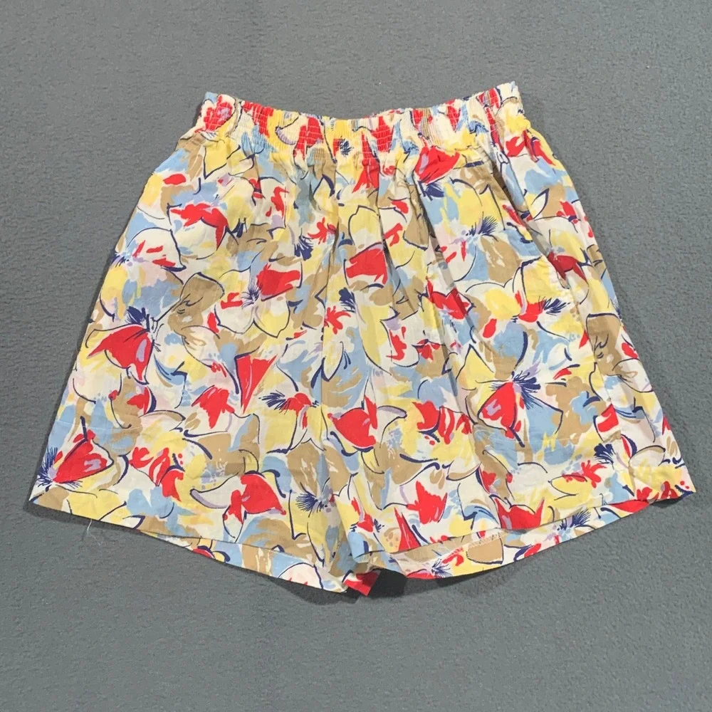 The‎ Season Ticket Vintage Girls Floral Shorts Set High Waist Long Grandma 10/12